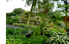 Butterfly sculpture in landscape